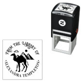 Dromedary Camelシルエットピラミッド図書室 セルフインキングスタンプ (インサイチュ)