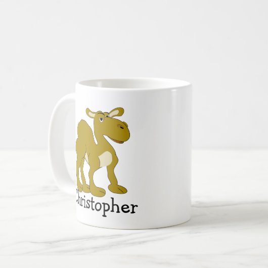 Dromedary Camel Design Personalised コーヒーマグカップ (正面左)