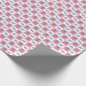 Dromedary Camels and Block Print Lotus Flower ラッピングペーパー (角)