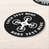 Droneパイロット四カスタム角飲み物用コースター ラウンドペーパーコースター (アングル)