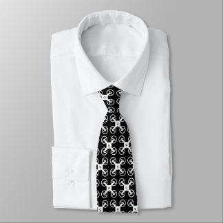 Drone pilot neck tie | Black and white ネクタイ