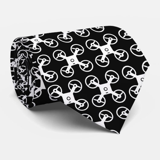 Drone pilot neck tie | Black and white ネクタイ (ロール)