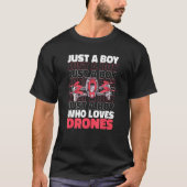 Drone Pilot Quadcopter UAV Tシャツ (正面)