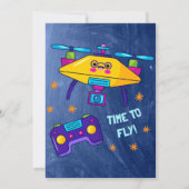 Drone Pilot RC Racing Cute Kawaii Kids Birthday 招待状 (裏面)