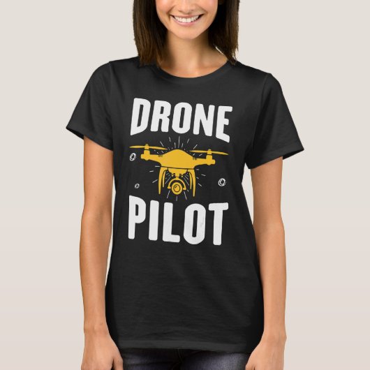 Drone Test Pilot Quadcopter Tシャツ (正面)