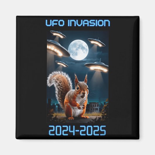 Drone Ufo Alien Invasion Uap New Jersey  マグネット (正面)