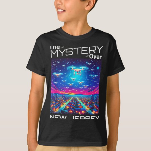Drones New Jersey The Mystery Over New Jersey Funn Tシャツ (正面)
