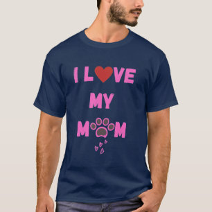 DroolingDog Dog Clothes I Love My Mom Pet Puppy Co Tシャツ