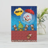 DROP INバージョン2いいえカクテルクリスマス招待状 招待状 (スタンド正面)