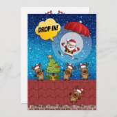 DROP INバージョン2いいえカクテルクリスマス招待状 招待状 (正面/裏面)