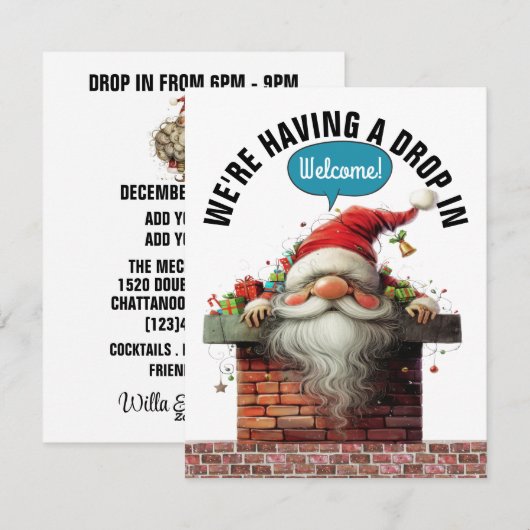 DROP IN Flat Holiday Card シーズンカード (正面/裏面)