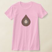 Drop Layered Artwork  Women's Slim Fit T-Shirt Tシャツ (レイダウン)