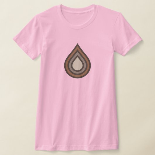Drop Layered Artwork  Women's Slim Fit T-Shirt Tシャツ (レイダウン)