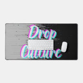 Drop Mouse Pad Hype Pixels ブラック グレー デスクマット (キーボード&マウス)