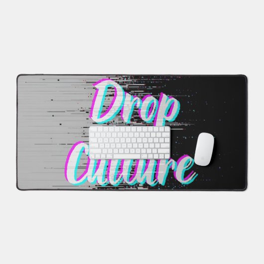 Drop Mouse Pad Hype Pixels Black Gray  デスクマット (キーボード&マウス)