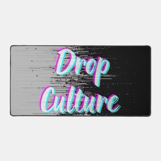 Drop Mouse Pad Hype Pixels Black Gray  デスクマット (正面)