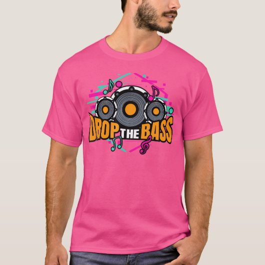 Drop The Bass Dubstep BassheadテクノEdm Riddim R Tシャツ (正面)