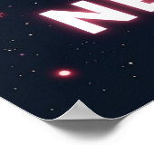 Drop the Needle – レトロなビニールレコードが宇宙を漂う ポスター (角)