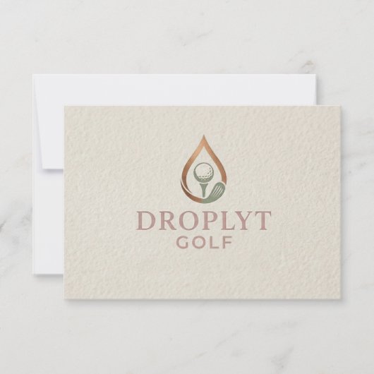 Droplytゴルフシグネチャーお礼カード サンキューカード (正面)