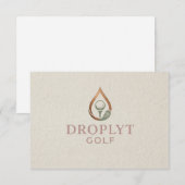 Droplytゴルフシグネチャーお礼カード サンキューカード (正面/裏面)