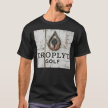 Droplytゴルフシグネチャーデザイン ユニセックスTシャツ
