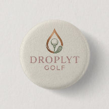 Droplyt ゴルフ シグネチャーボタン (ピンクロゴ)