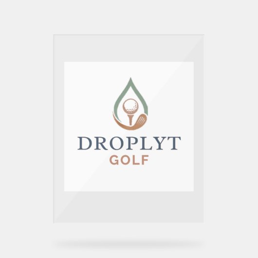 Droplyt ゴルフ シグネチャー アクリルサイン (正面)