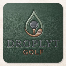 Droplyt ゴルフ ヘリテージ グリーン スクエアペーパーコースター