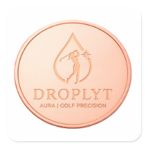 Droplyt Golf Aura ロゴ スクエアステッカー