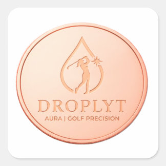 Droplyt Golf Aura ロゴ スクエアステッカー スクエアシール