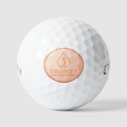 Droplyt Golf Aura ロゴ 3個パック キャラウェイ ゴルフボール (正面)