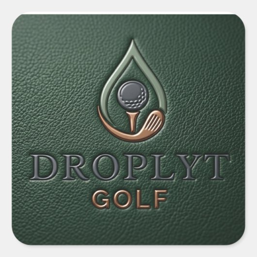 Droplyt Golf Heritage Green  スクエアシール (正面)