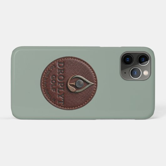 Droplyt Golf Rustic ロゴ iPhone カバー (裏面(横))