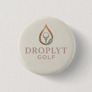 Droplyt Golf Signature Button (Pink Logo) 缶バッジ