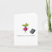 Dropping beets - Funny beetroot birthday card カード (正面)