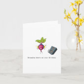Dropping beets - Funny beetroot birthday card カード (黄色い花)