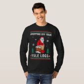 Dropping Off Your Yule Logs Funny Santa Chimney Ch Tシャツ (正面フル)