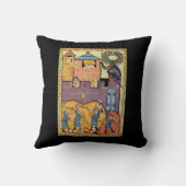 Dropping Rocks, 14th Century Codex Manesse クッション (裏面)