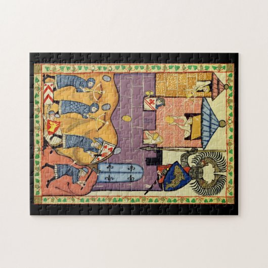 Dropping Rocks, 14th Century Codex Manesse ジグソーパズル (横)