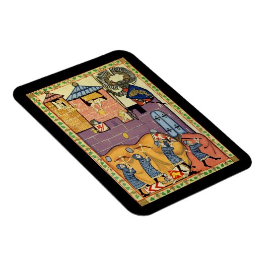 Dropping Rocks, 14th Century Codex Manesse マグネット (右側)