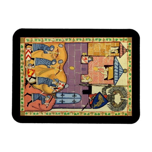 Dropping Rocks, 14th Century Codex Manesse マグネット (横)