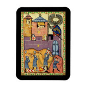 Dropping Rocks, 14th Century Codex Manesse マグネット (縦)