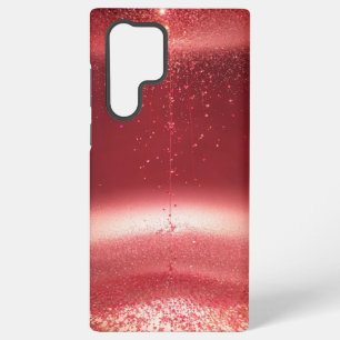 Drops of Passion Red Glitter Heart Art Phone Case Samsung Galaxy S22 Ultraケース
