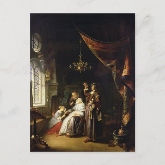 Dropsical女性、c.1663 ポストカード (正面)