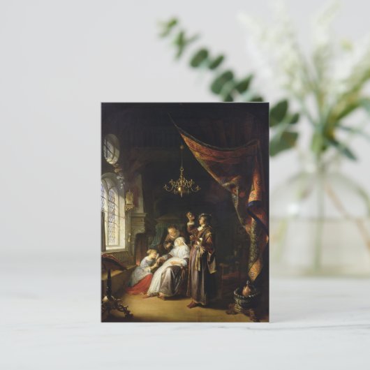 Dropsical女性、c.1663 ポストカード (スタンド正面)