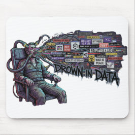 Drown In Data – Cyberpunk Anti-Media Brainwash マウスパッド