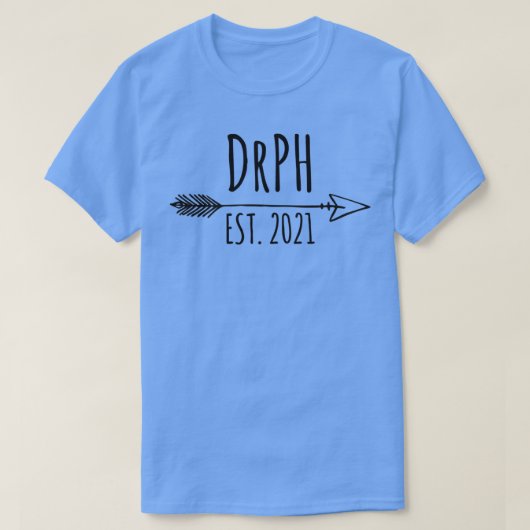DrPH Est 2021公衆衛生博士2021卒業生 Tシャツ (デザイン正面)