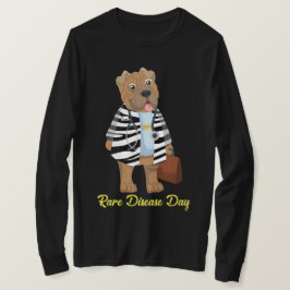 DrSharpieゼブラコート希少疾患長いSlvブラック Tシャツ