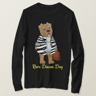 DrSharpieゼブラコート希少疾患長いSlvブラック Tシャツ