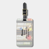 Drug カラフル Storeウィンドウのボトル ラゲッジタグ (正面縦)